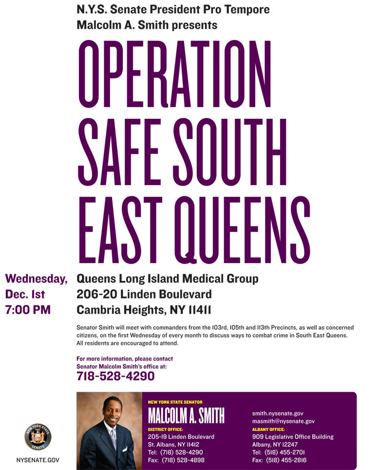 Operation Safe Southeast Queens NYSenate.gov